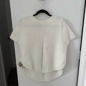 Anthropologie eyelash white sweater, XS
